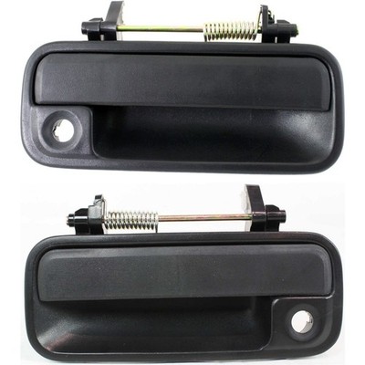 Exterior Door Handle For 90-93 Honda Accord Set of 2 Front Black Plastic