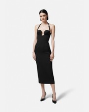 Versace Medusa ’95 Original Black Midi Dress Size 44 IT - Made in Italy