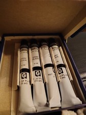 Vintage Grumbacher .37 Oil Paints 4 Tubes Ivory Blk