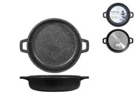 H&h Antihaft-Bratentopf Mit 2 Griffen In Steinoptik Ø 28 Cm