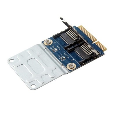 Dual Micro SD SDHC SDXC zu Mini PCIe Adapter hochwertig für Laptops Ersatz
