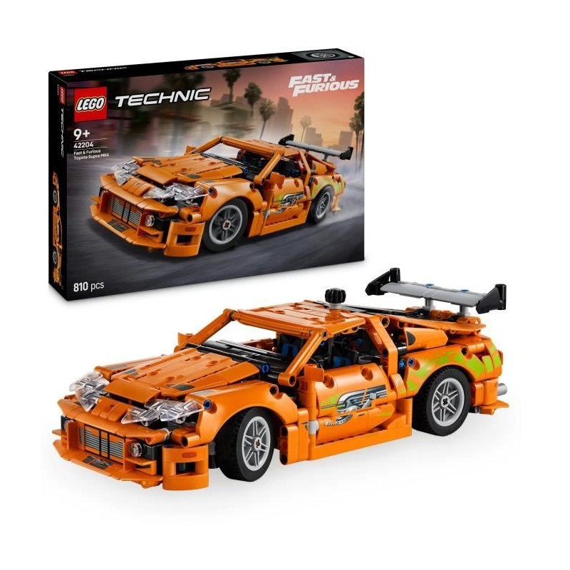 Voiture LEGO Technic 42204 Fast and Furious Toyota Supra MK4 avec direction et pistons mobiles