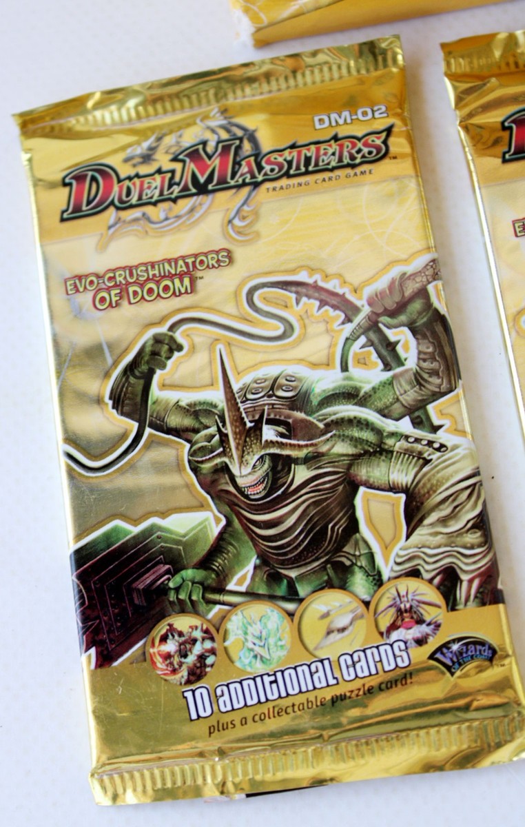 3x DUEL MASTERS EVO CRUSHINATORS OF DOOM DM 02 SEALED BOOSTER