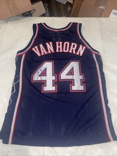 Nwt Auto AUTHENTIC Keith Van Horn New Jersey Nets Champion JERSEY Men 44 Blue
