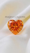 3 Ct Certified Natural Heart Cut Orange Color D Grade Diamond VVS1 Clarity