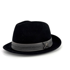 Dorfman Pacific Wool Felt Snap Brim Hat Fedora Mens Large