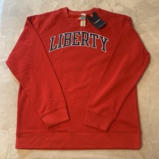 Liberty University Unisex Size L/G/G Long Sleeve Athletic Red Sweater