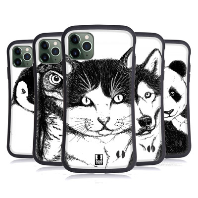 HEAD CASE DESIGNS HANDGEZEICHNETE TIERE HYBRID HUELLE FÜR APPLE iPHONES HANDYS