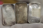 (3) Engelhard 1 oz .999 Silver Bars Globe