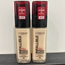 2 PACK L'Oréal Infallible Fresh Wear 24H Full Coverage Foundation 405 Porcelain