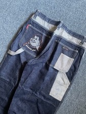 Vtg Y2K FUBU Platinum Baggy Fat Albert Skate Carpenter Baggy Denim Jeans Sz 38