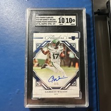 2022 Garrett Wilson Flawless Rookie Frame Auto Sterling/Sapphire 3/5 SGC 10/10