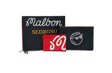 [Malbon Golf] Korea Seeing-Su Exclusive Pouch Set - Navy