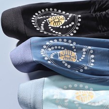 MiiOW 3PCS Men’s Ice Silk Seamless Boxer Briefs Breathable Antibacterial Underwe