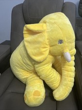 JUMBO SOFT NOVELTY CARTOON TOYS YELLOW ELEPHANT PLUSH DOLL FIGURE