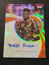 2025 Topps Universe WWE Malik Blade Universe Auto /25 Orange Warp CYE