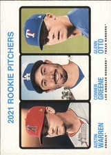 2022 Topps Heritage Baseball #70 Austin Warren RC Conner Greene RC Glenn Otto RC