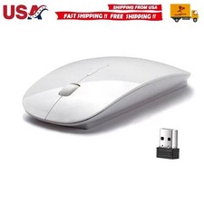 2.4GHz USB Wireless Optical Mouse Mice for Apple Mac Macbook Pro Air PC White