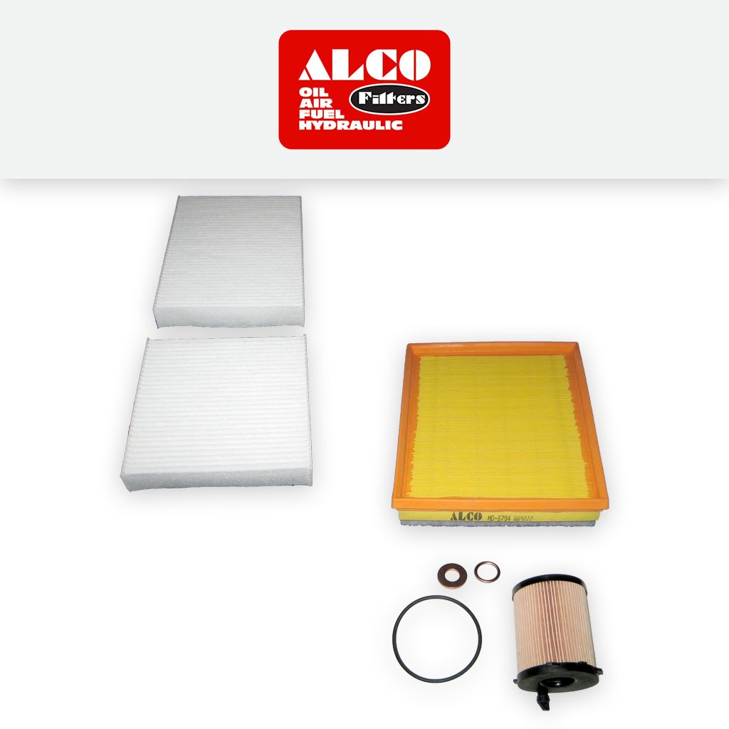 SERVICE KIT for PEUGEOT 208 1.6 BLUEHDI ALCO OIL AIR CABIN FILTERS (2013-2018)
