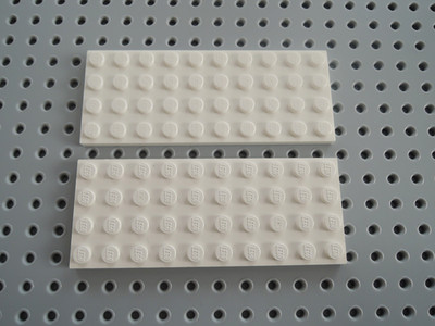 Lego 2 x Platte Bauplatte flach 3030 4x10 weiß