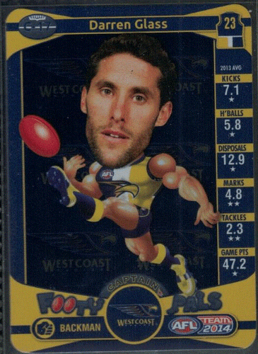 2014 AFL TEAMCOACH FOOTY PALS INSERTS; Individual Card Sale. - Picture 13 of 14