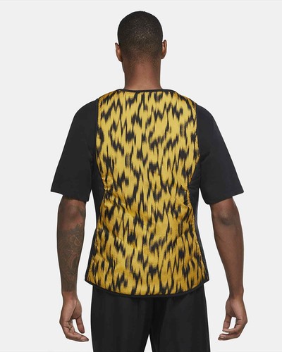 Nike AeroLayer Wild Run Vest CU6058 010 Black/Light Orange-Silver New Men's Sz L - Picture 8 of 12