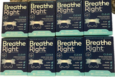 240 BREATHE RIGHT NASAL STRIPS, LARGE CLEAR FOR SENSITIVE SKIN  8 x 30 Ct BXS 