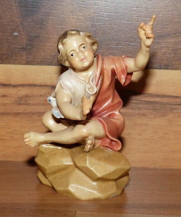 Krippenfiguren Ulrich Krippe - Junge sitzend 12cm - Holz geschnitzt - Neu