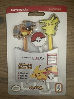 Nintendo 3DS Pokemon Stylus' Pikachu Charizard Pokeball 2017