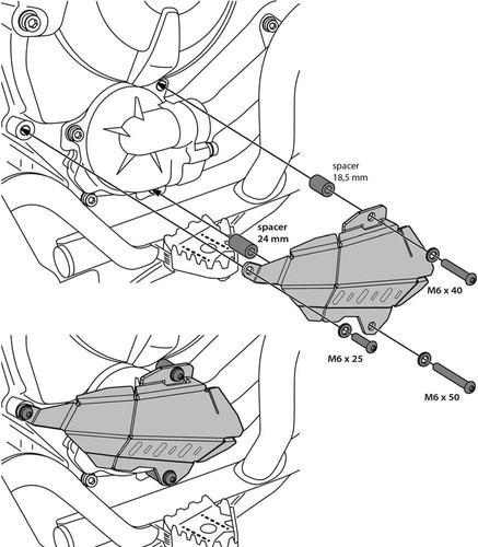 For Yamaha MT07 FZ07 2014-2024 Motorcycle CNC Water Pump Protection Guard Covers - Picture 6 of 8