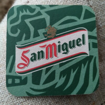 Schöner Bierdeckel aus Spanien - San Miguel    B2