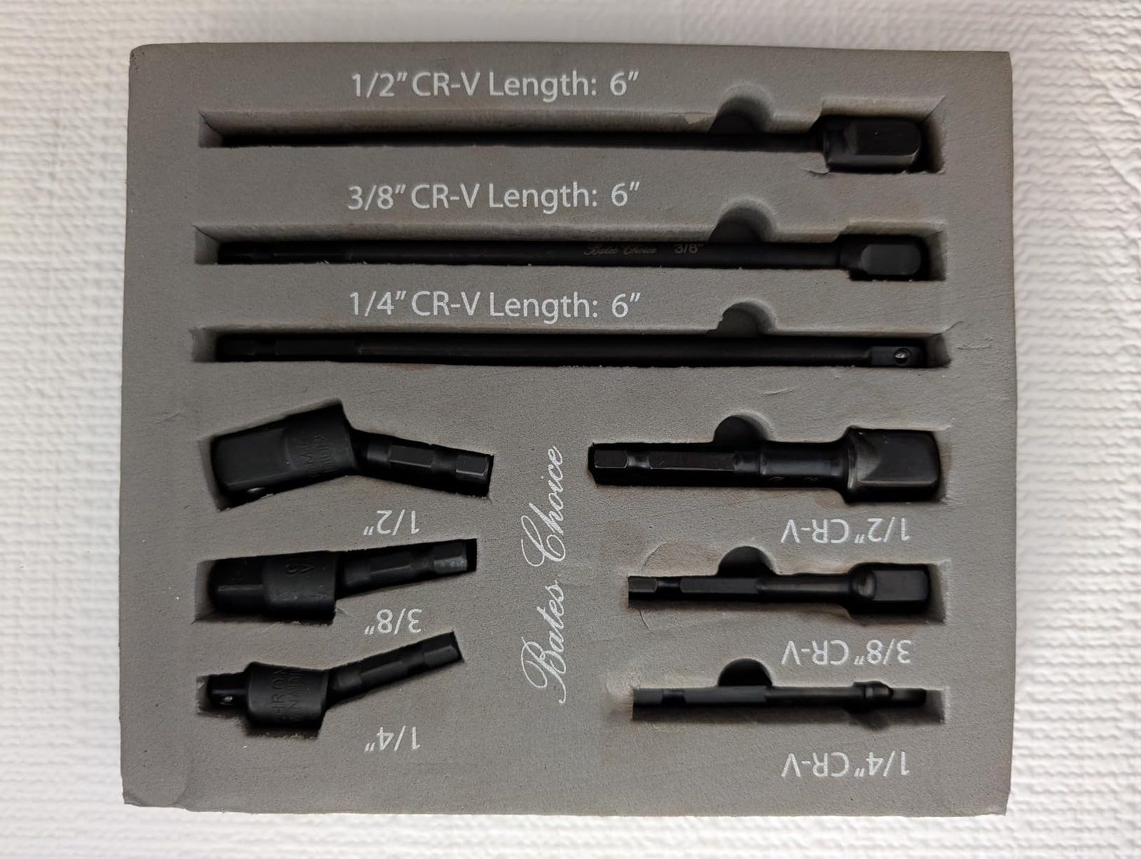 9 Pcs Impact Rotatable Socket Adapter 1/2" 1/4" 3/8" 1/4 Hex Shank Swivel Socket