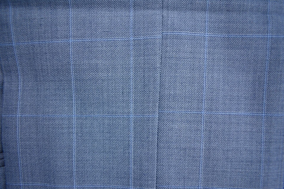 Pantalón Clase/Club Etiqueta Dorada Ajuste Moderno Azul Cuadros Lana Frente Plano Talla: 14 Foto 4 de 4