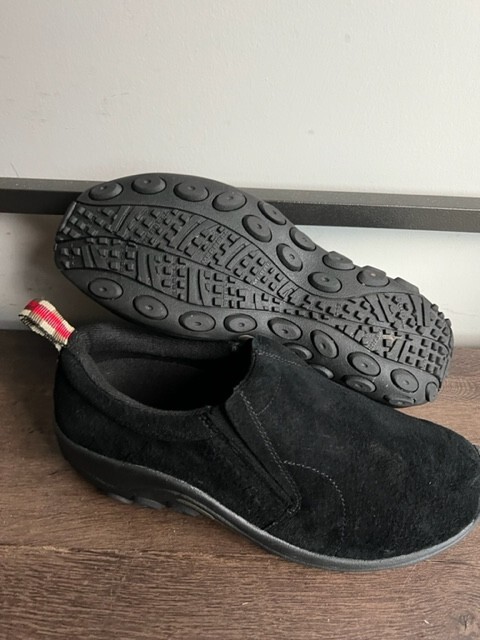 MERRELL Men\'s Jungle Moc Black‎ Suede Trail Hiking Walking Shoes Size 9.5 Amazon.com | Merrell Jungle Moc Nubuck Black/Black | Loafers  main image 4