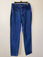Fredericks of Hollywood Mom JEANS Size 13/14 Embellished Vintage 100 Cotton