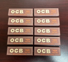 OCB VIRGIN SINGLEWIDE Cigarette  Rolling Papers -10 PACKS