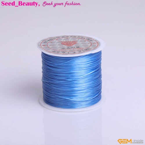 0.6x1mm Pretty Crystal String 60 Yards Elastic Stretch Beading Spool Cord Roll - Picture 52 of 56