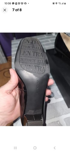 Tacones Ellen Tracy Bastion negros/avellana Usados en Excelente Condición Talla 6.5 - Imagen 7 de 8