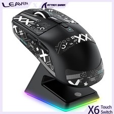 ATTACK SHARK X6 SUPERLIGHT Wireless Gaming Mouse,RGB Charging Dock,TouchSwitchX3