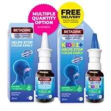 BETADINE Adult / Kids Cold Defence Nasal Spray 20ml Helps Stop Colds Early