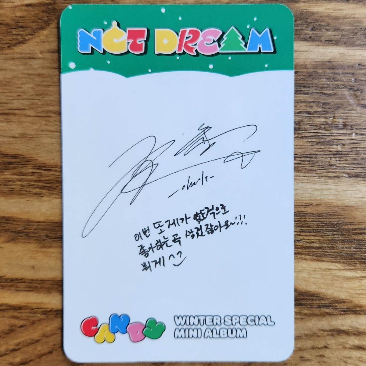 Chenle Official Photocard NCT Dream Winter Special Album Candy
