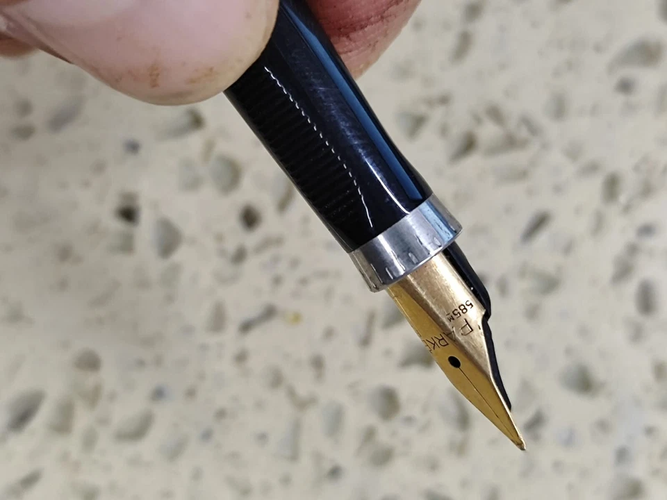 Parker 75  Parts Gold Nip 585 M France  Fountain  Parts &METAL INK CONVERTER - Image 3 of 4