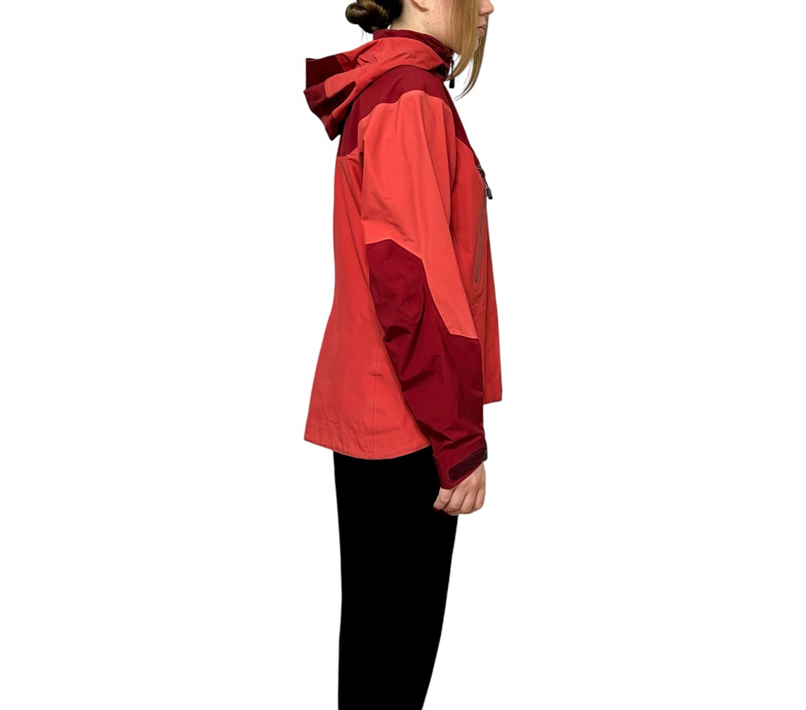 ARC'TERYX Giacca donna vintage Arcteryx Gore Tex XCR con cappuccio e zip intera cappotto rosso taglia M