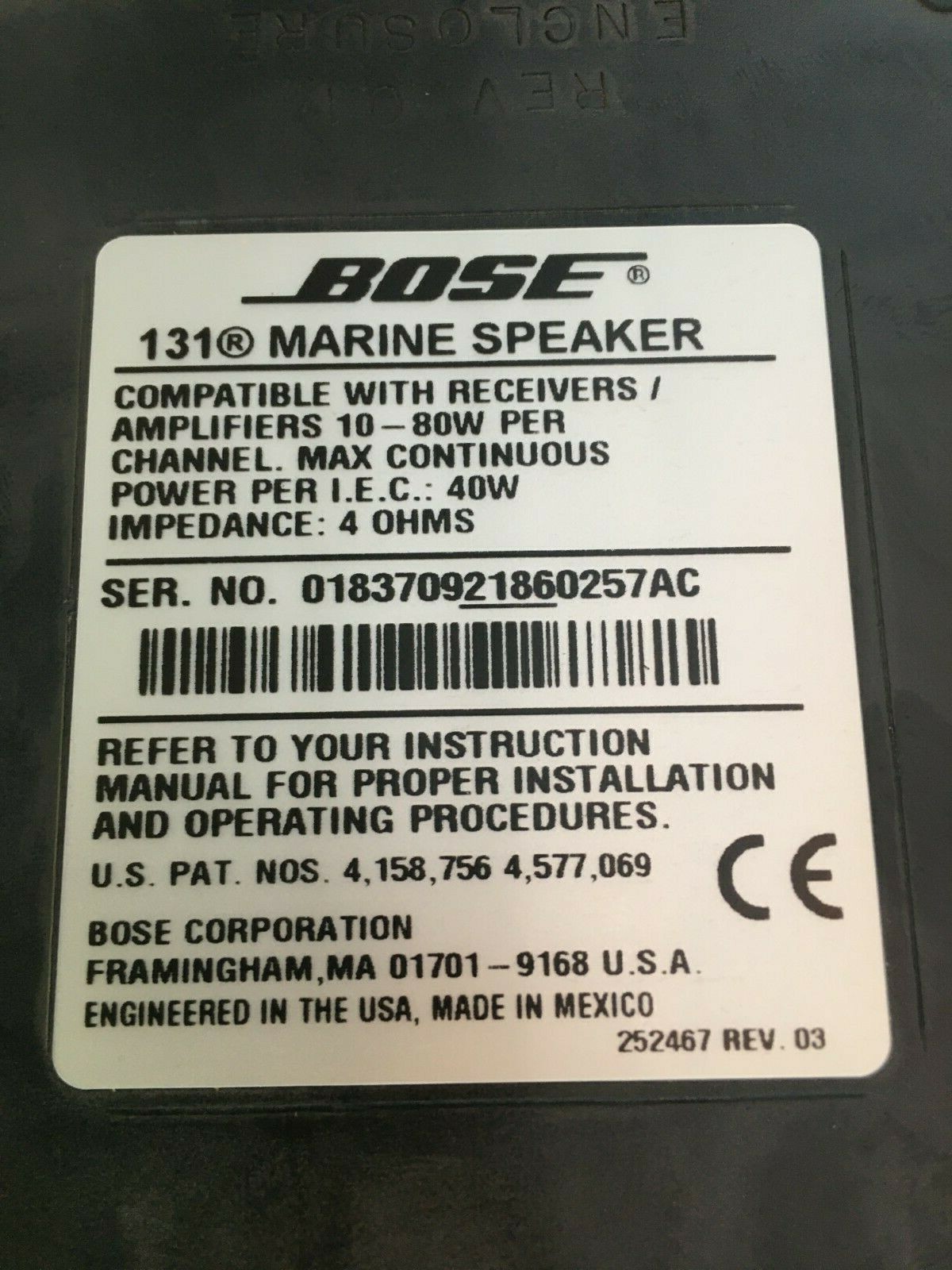 bose 131 marine speakers for sale