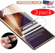 3-Pack HYDROGEL Screen Protector Samsung Galaxy S25 S24 S23 S22 Ultra Note Plus