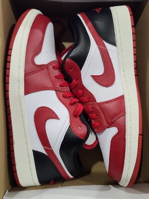 Women's Size 10.5 / Men's 9 Air Jordan 1 Low Top White Black Gym