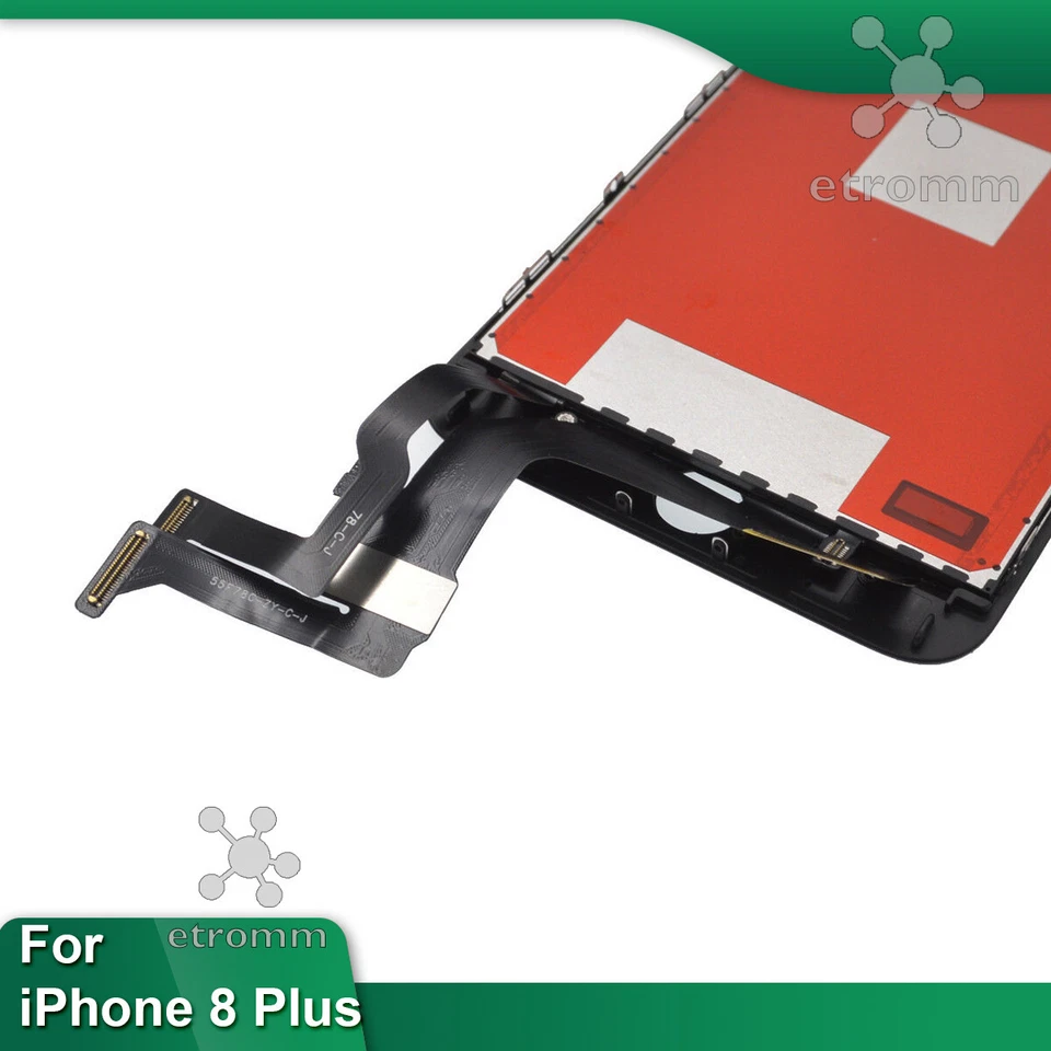 Black iPhone 8 Plus LCD Display Touch Screen Digitizer Frame Replacement A1864 - Image 4 of 4