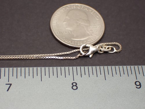 Almohada Geométrica Recortada Perla Colgante con Cadena de 18" Plata de Ley 925 Italia - Imagen 8 de 9