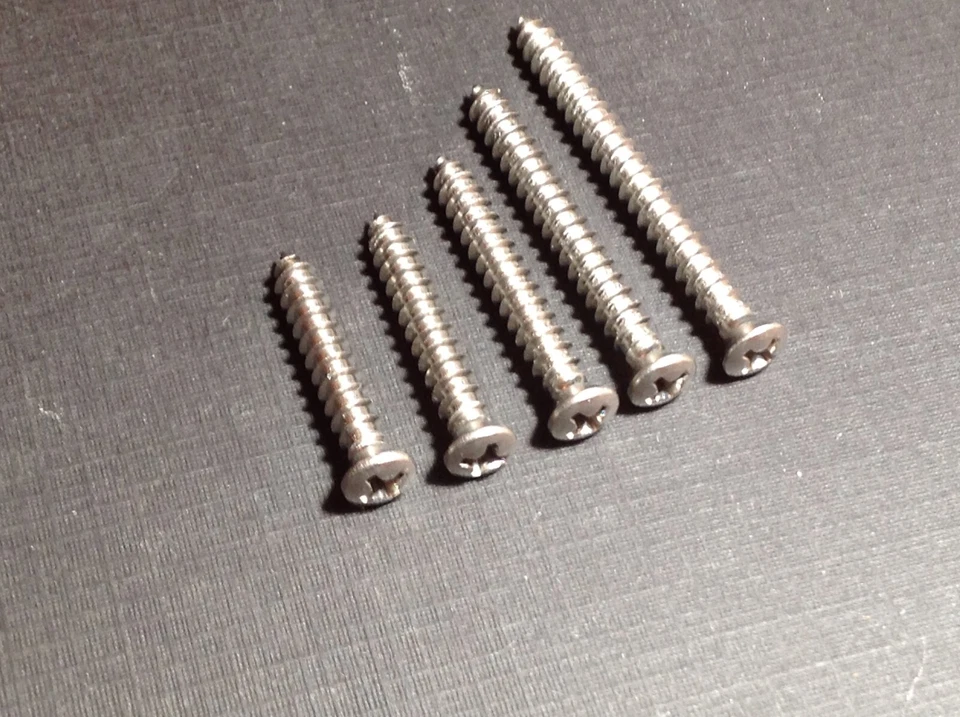 100 piezas #8 con #6 cabeza ovalada acero inoxidable adorno moldura moldura tornillos surtido GM Foto 2 de 3