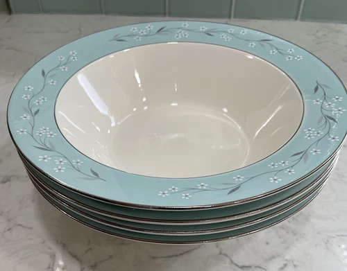 Castleton Corsage China Bowls Deep Rimmed Serving Soup Oatmeal ~ Set Of 4